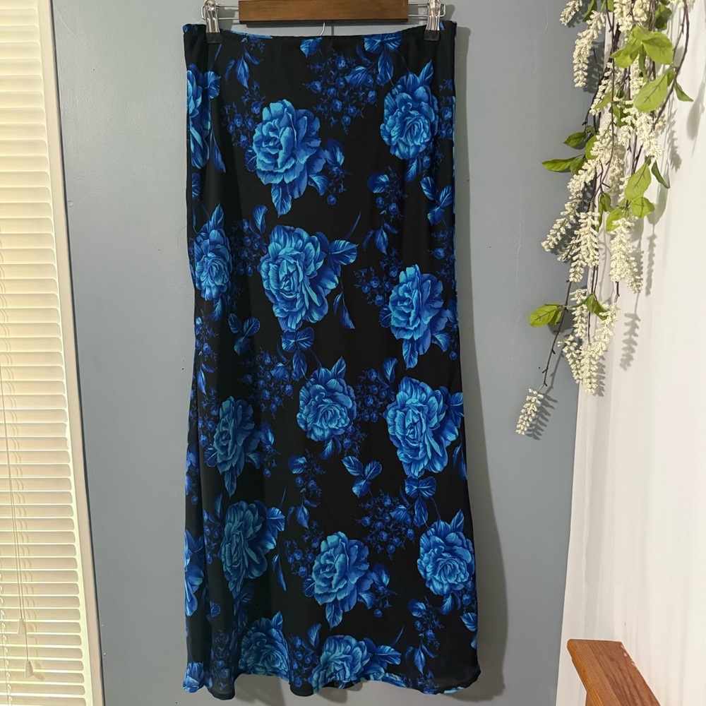 Impressions Floral Maxi A-Line Skirt